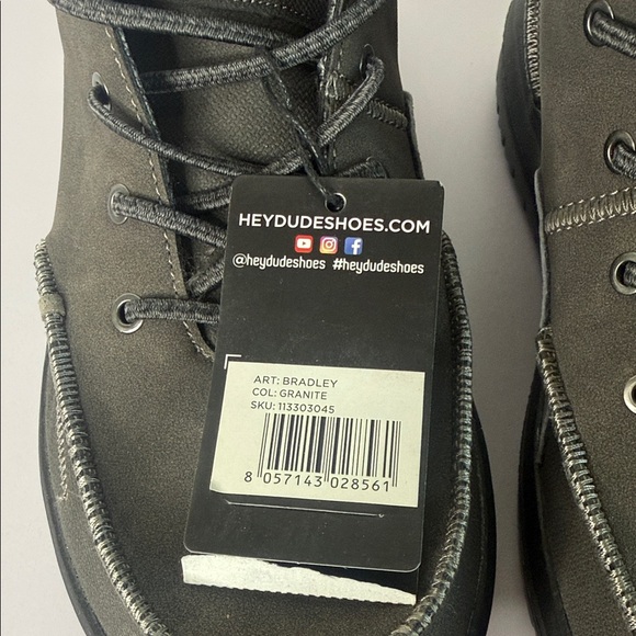 HEY DUDE Gray High-Top Boots - Picture 3 of 4